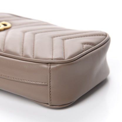 Gucci Calfskin Matelasse Mini GG Marmont Crossbody Bag Porcelain Rose 6 of 10