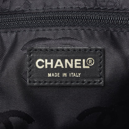 Chanel Caviar CC Wood Chain Hobo Black 6 of 9