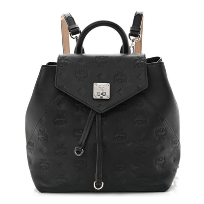 MCM Calfskin Ottomar Monogram Essential Backpack Black 1 of 14