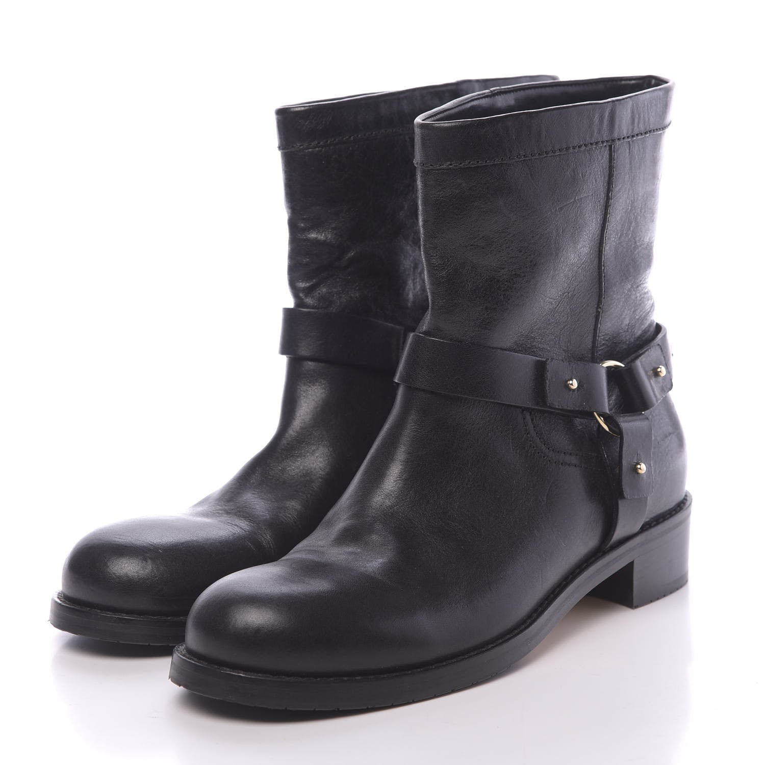Jimmy Choo Calfskin Boots 39 Black 3 of 7