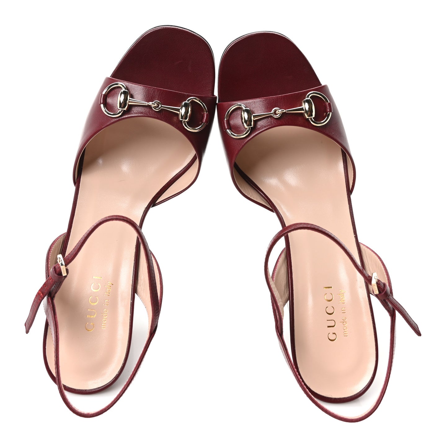 Malaga Kid Horsebit Cross Strap 95mm Sandals 40 Rossa Ancora