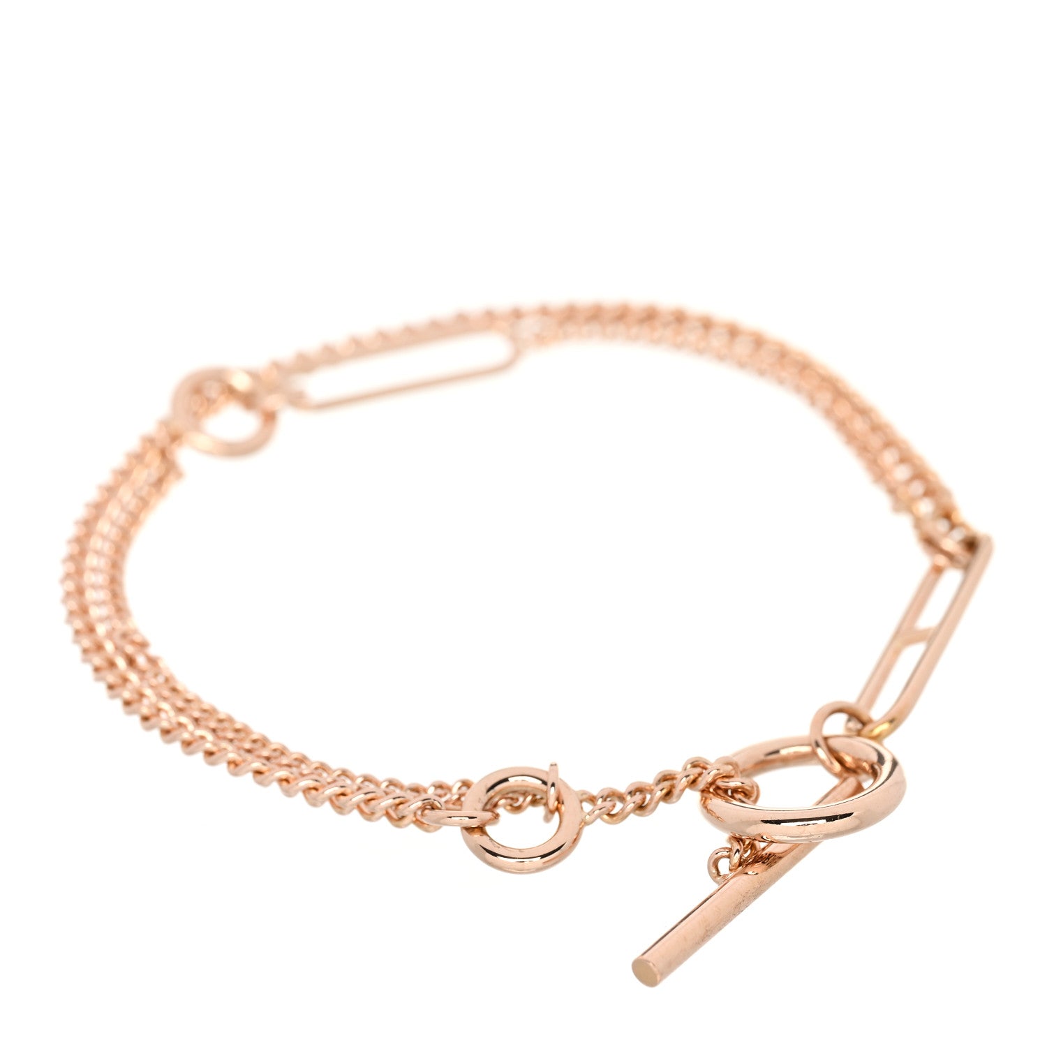 Hermes 18K Rose Gold Echappee Bracelet SH 2 of 4