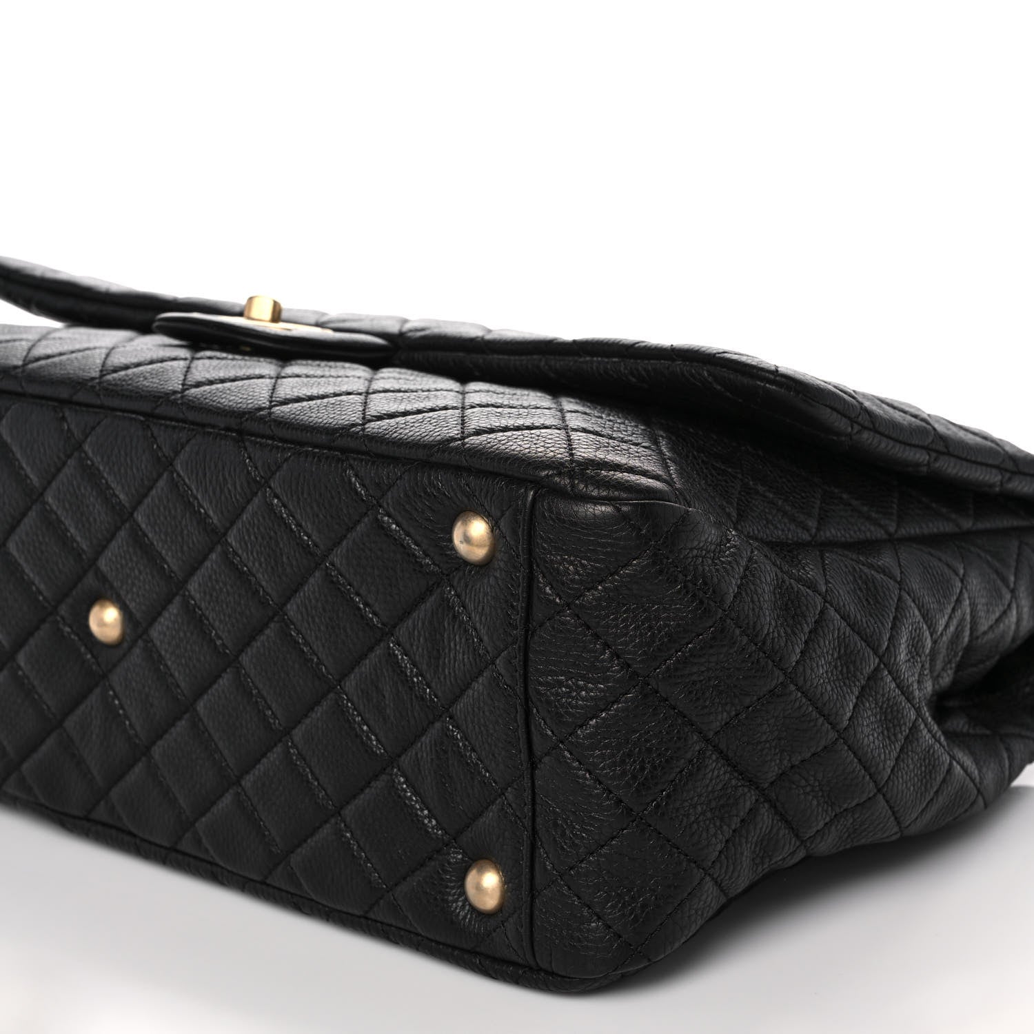 Chanel Calfskin Quilted XXL Travel Flap Bag Black 10 of 12