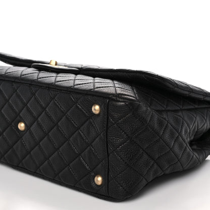 Chanel Calfskin Quilted XXL Travel Flap Bag Black 10 of 12