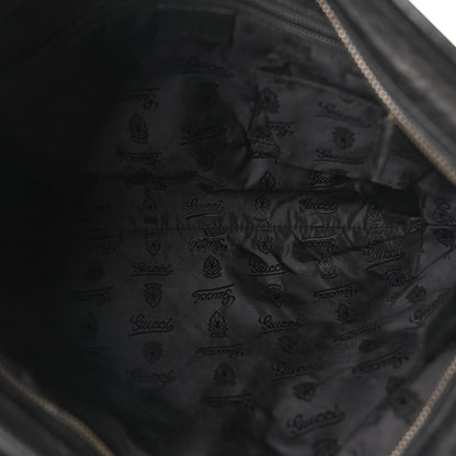 Gucci Guccissima Medium Flat Messenger Bag Black 5 of 10