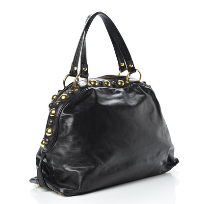 Gucci Calfskin Large Babouska Dome Satchel Black 3 of 12