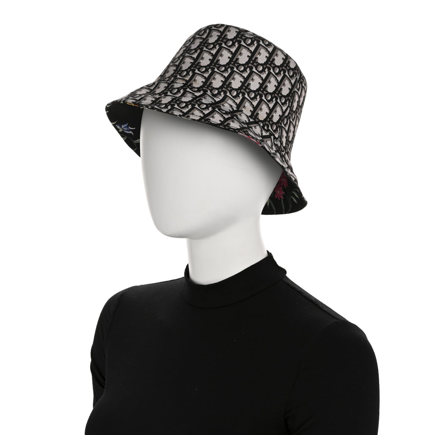 Oblique Floral Reversible Teddy-D Brim Bucket Hat 57 Multicolor