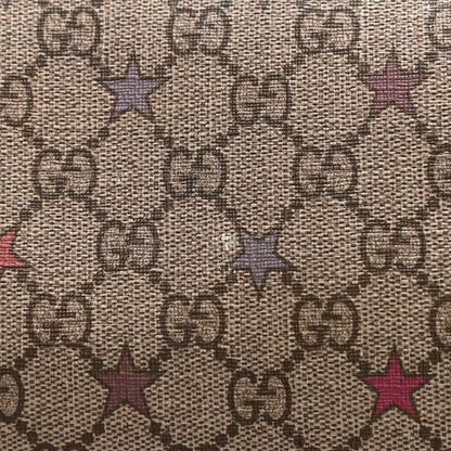 Gucci GG Supreme Monogram Stars Medium Double Buckle Flap Messenger Bag Beige Pink 13 of 16