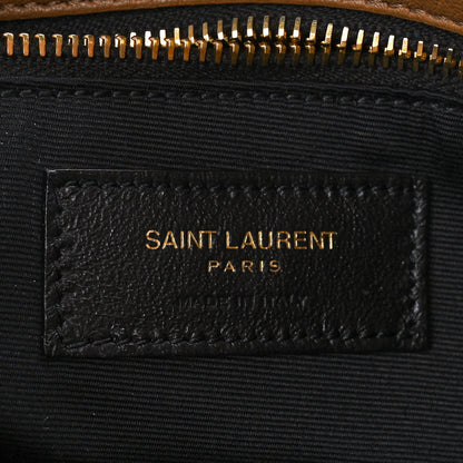 Saint Laurent Grained Lambskin Monogram Medium Niki Chain Satchel Dark Cork 7 of 11