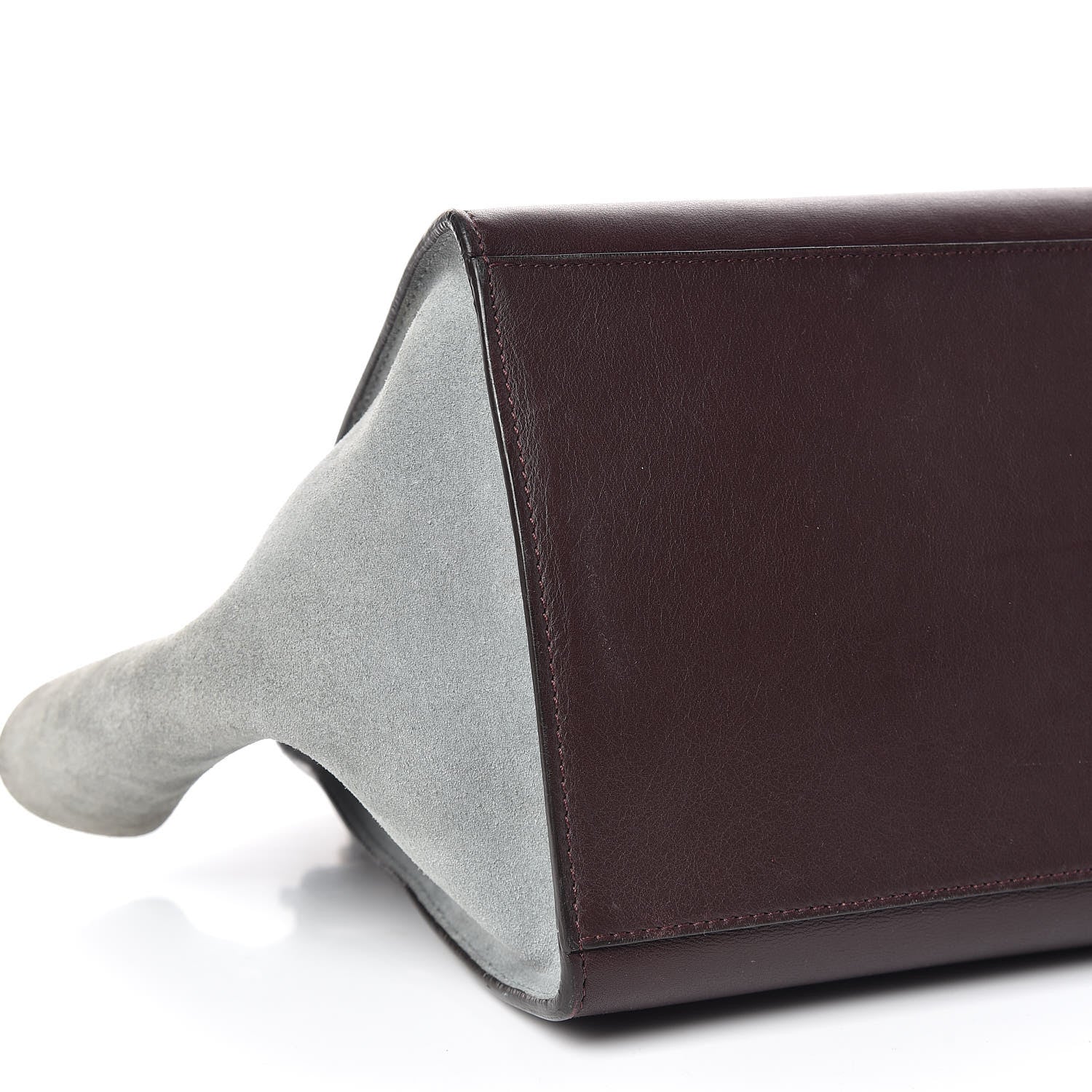 Celine Smooth Calfskin Suede Medium Tri-Color Trapeze Dark Grey 5 of 14