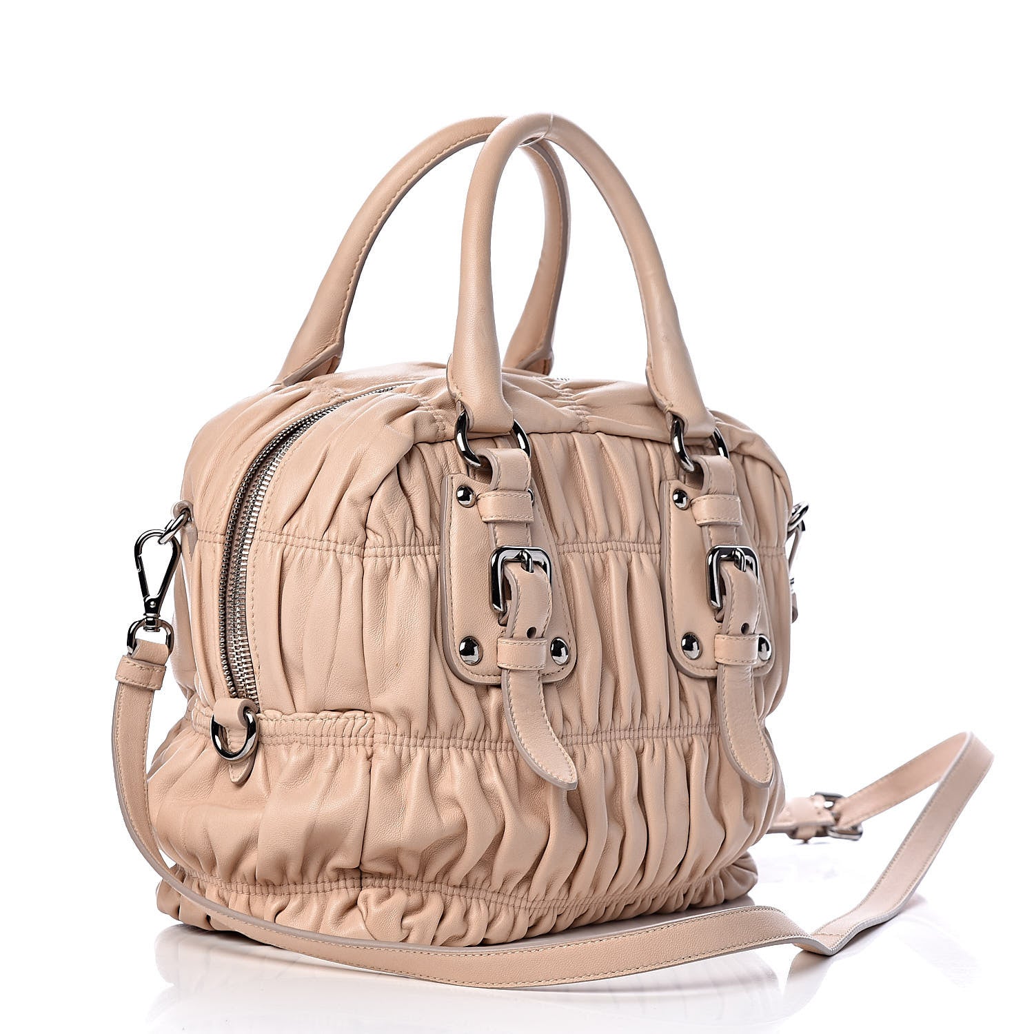 Prada Nappa Gaufre Dome Satchel Cipria 3 of 13