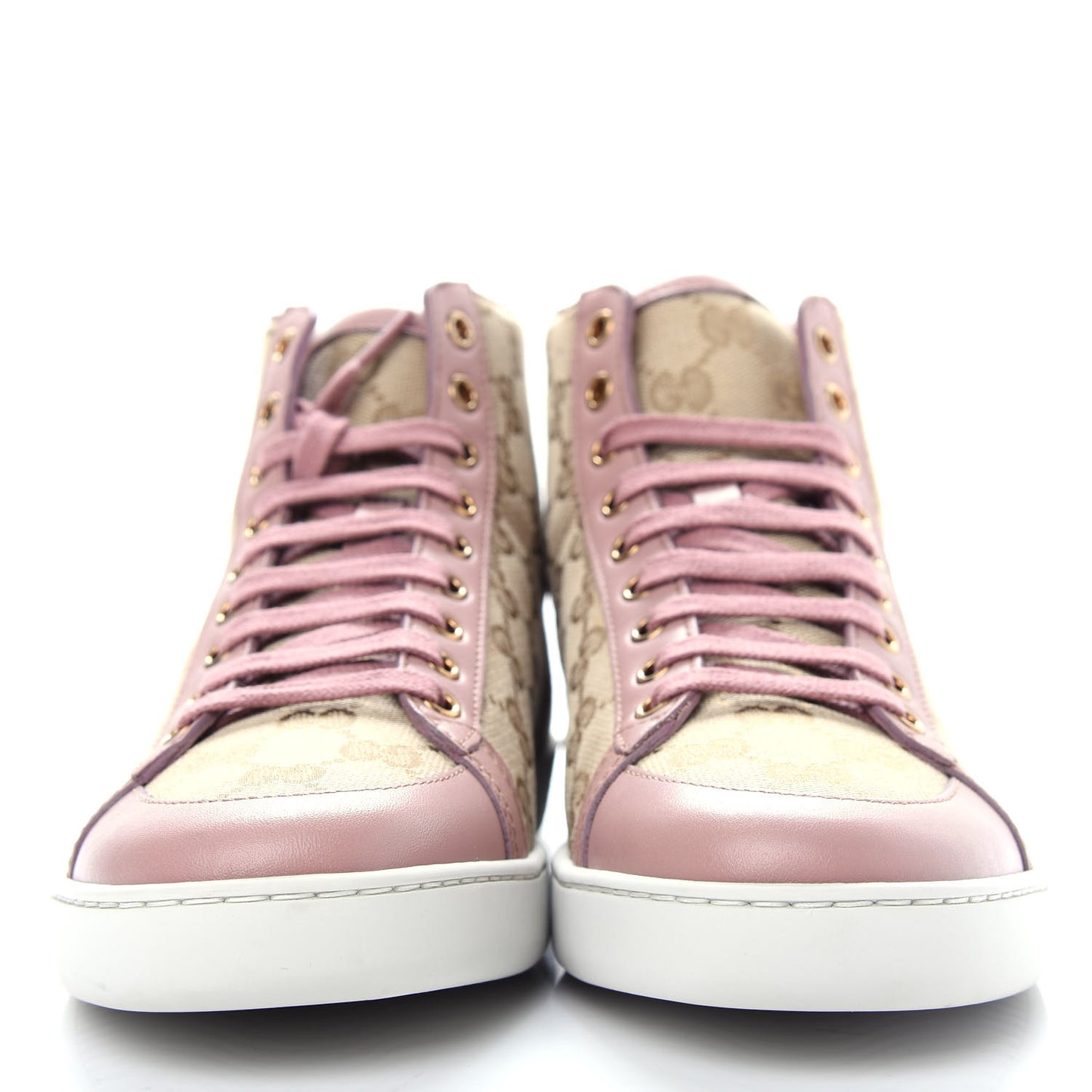 Monogram Calfskin Miro Soft Brooklyn High Top Sneakers 39.5 New Sand Dark Cipria
