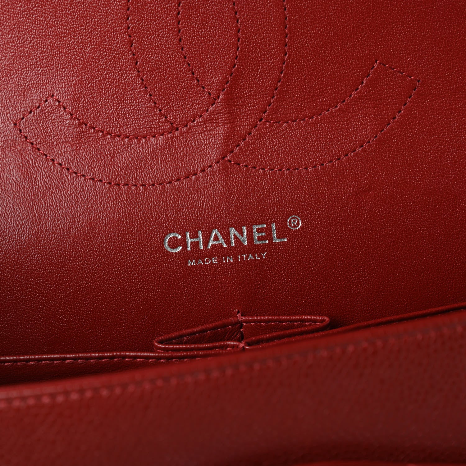 Chanel Caviar Quilted Jumbo Double Flap Dark Red 8 of 10