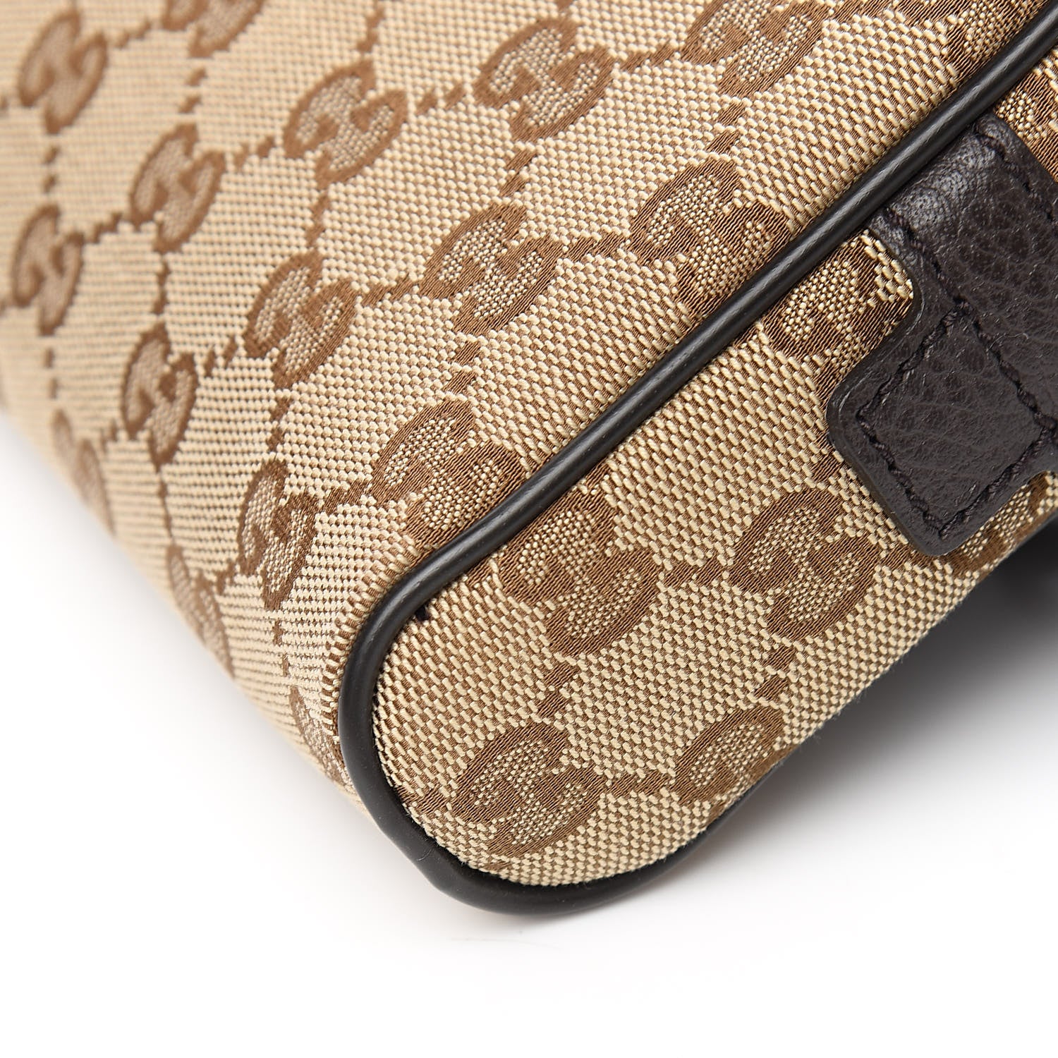 Gucci Monogram Belt Bag Dark Brown 9 of 10