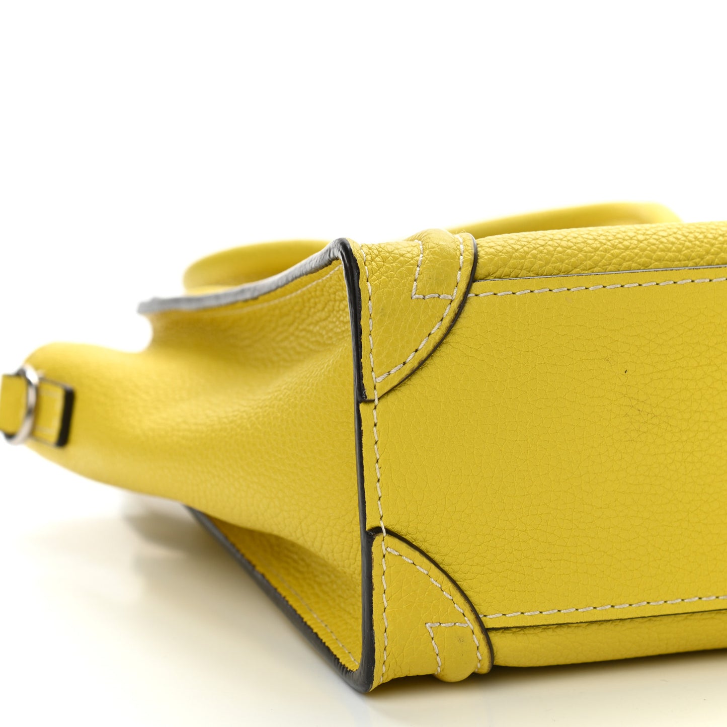 Drummed Calfskin Nano Luggage Citron
