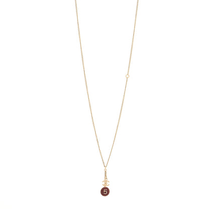 Chanel Chain No 5 CC Necklace Red Gold 1 of 3