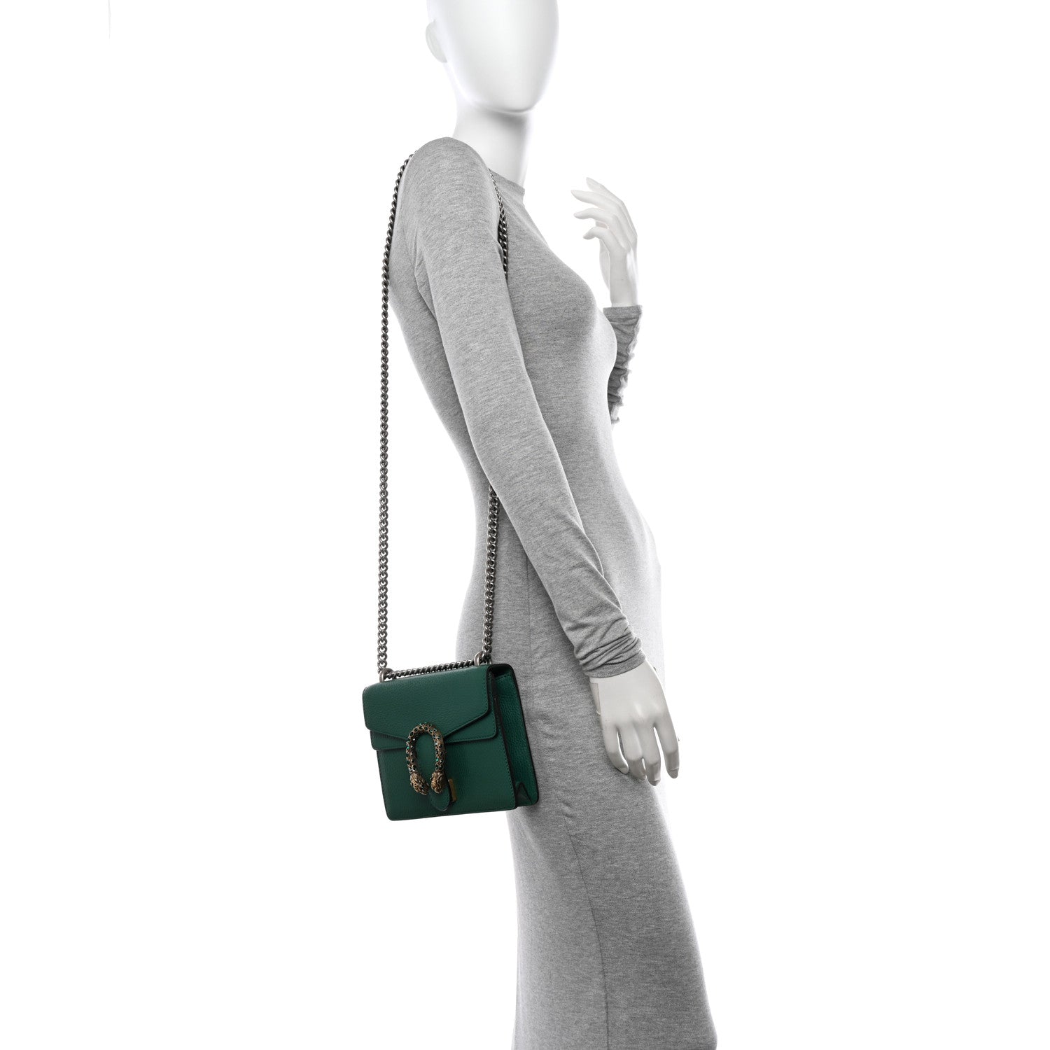 Gucci Calfskin Mini Dionysus Shoulder Bag Emerald 2 of 13