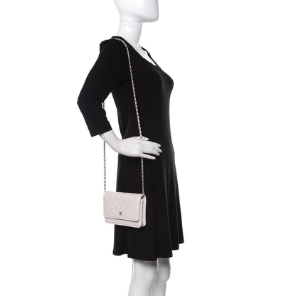 Chanel Caviar Quilted Wallet On Chain WOC White 2 of 11