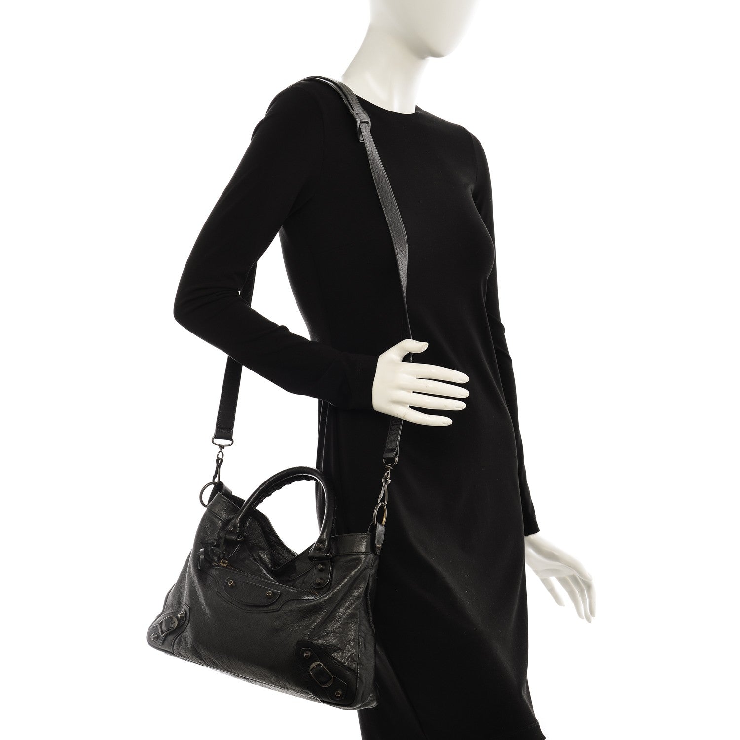 Balenciaga Agneau Classic Hardware Town Black 2 of 7