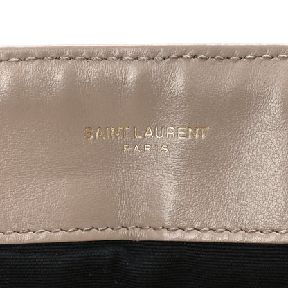 Saint Laurent Calfskin Y Quilted Monogram Medium Loulou Chain Satchel Dark Beige 6 of 10