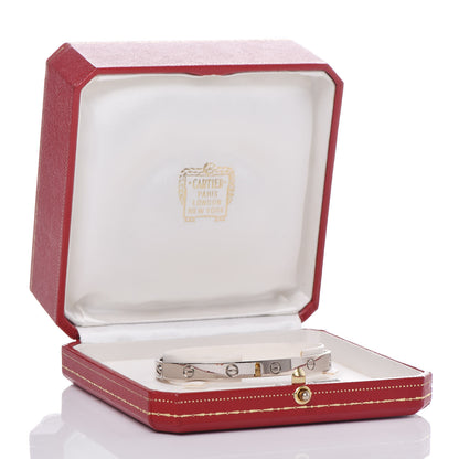 Cartier 18K White Gold LOVE Bracelet 19 7 of 7