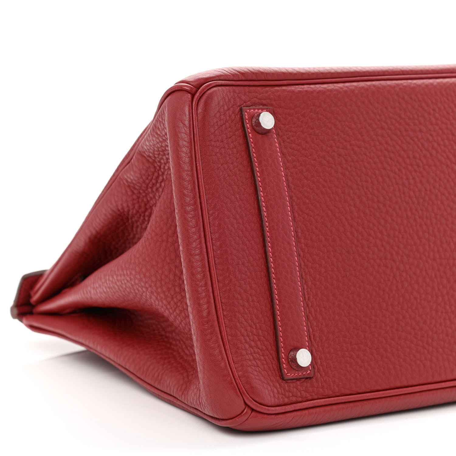 Hermes Taurillon Clemence Birkin 35 Rouge Vif 9 of 11