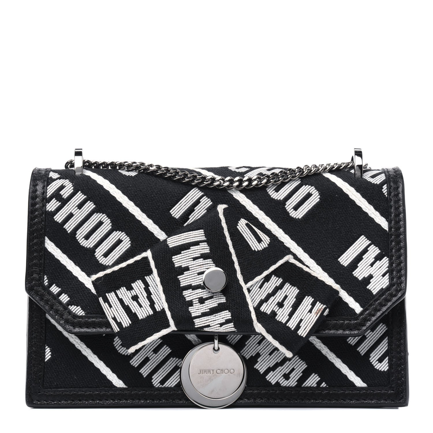 Jimmy Choo Nylon I Want Choo Logo Crossbody Bag Black 1 of 4