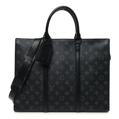 Louis Vuitton Monogram Eclipse Sac Plat Horizontal Zipper 1 of 10