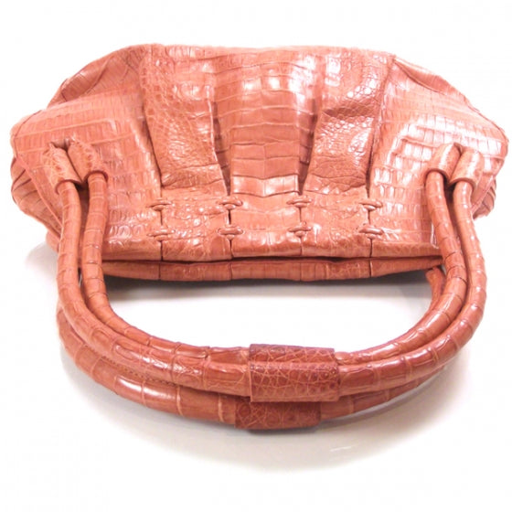 Crocodile Satchel Peach