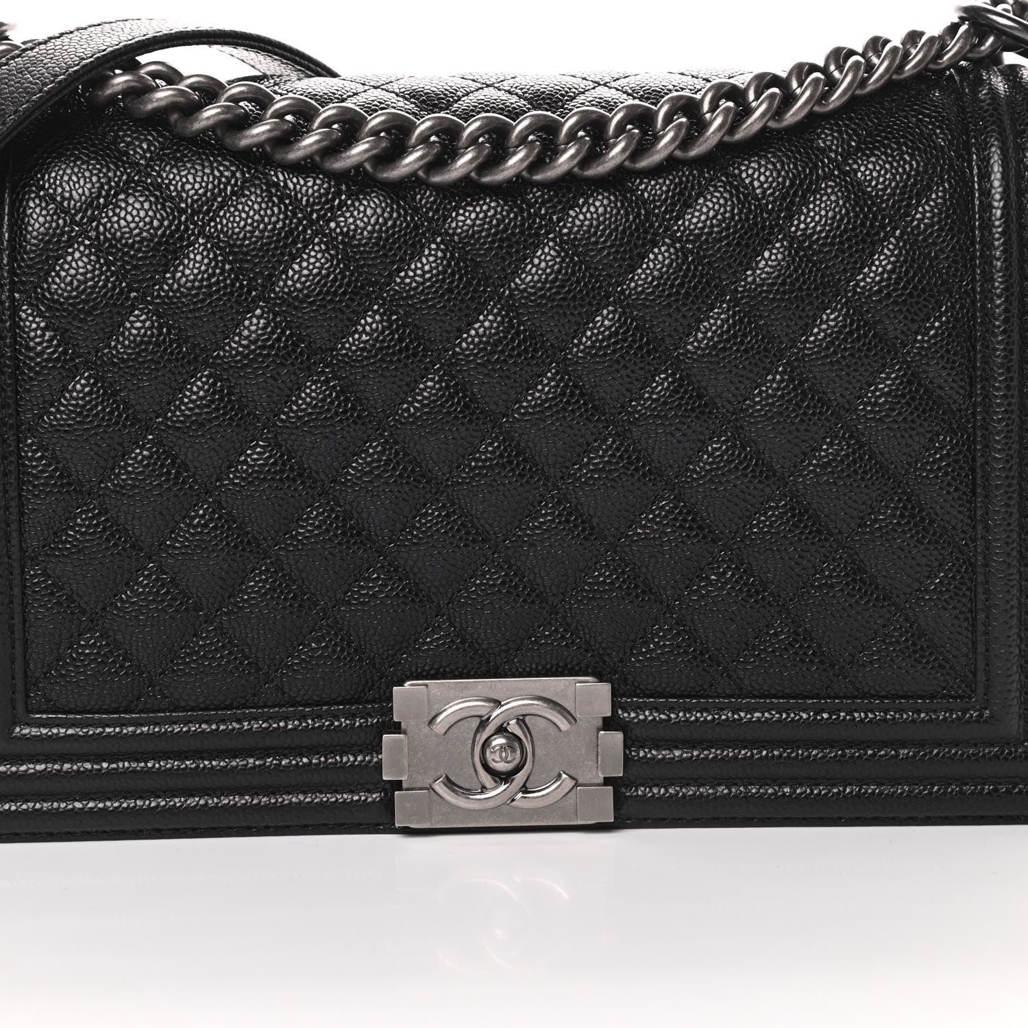Chanel Caviar Quilted New Medium Boy Flap Black 9 of 12