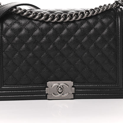 Chanel Caviar Quilted New Medium Boy Flap Black 9 of 12
