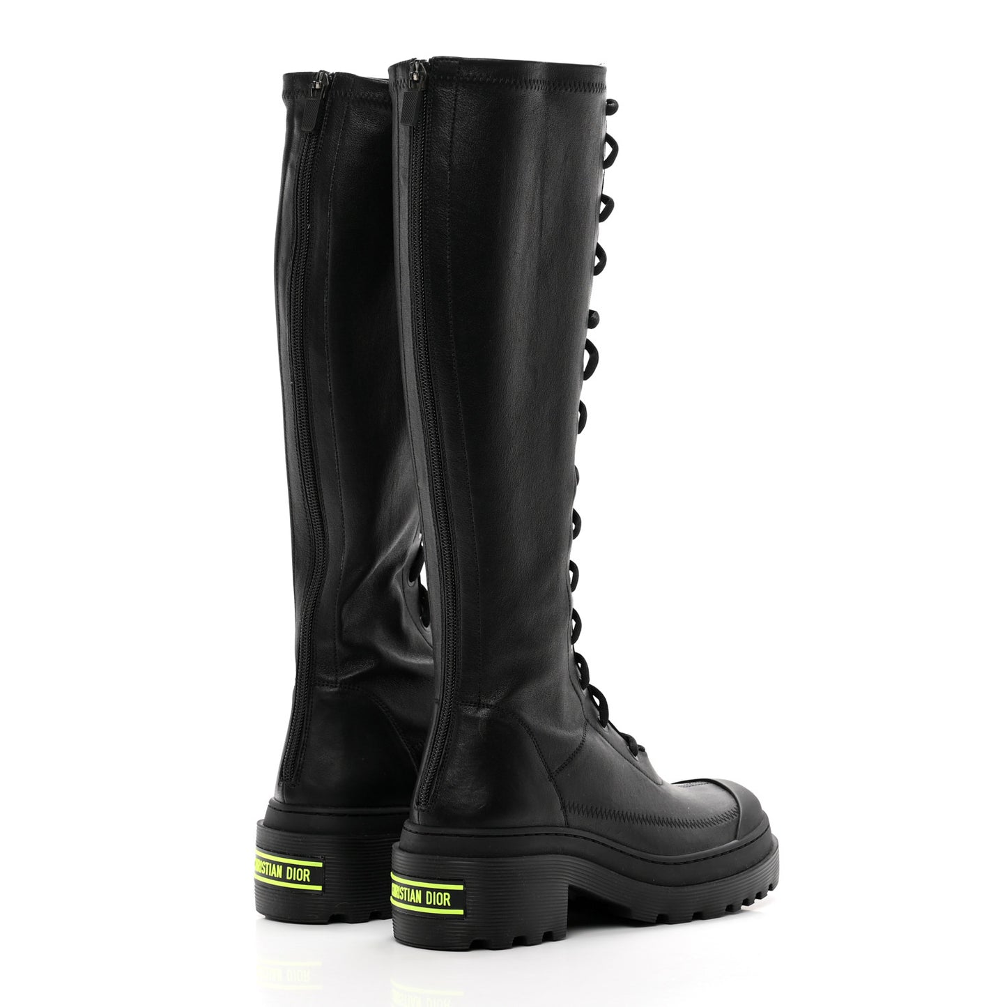 Nappa Stretch Dior Arcade High Boots 36.5 Black