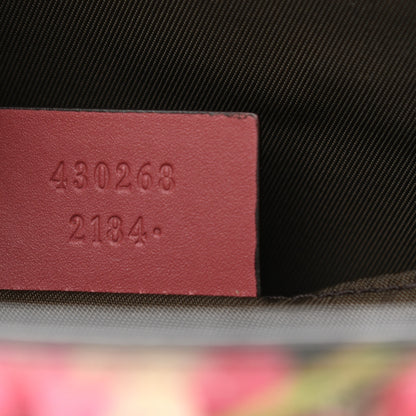 Gucci GG Supreme Monogram Blooms Large Cosmetic Case Beige Multicolor Dry Rose 7 of 7