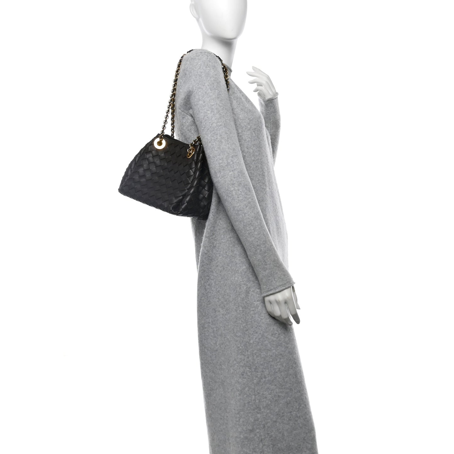 Nappa Intrecciato Small Parachute Chain Shoulder Bag Fondant