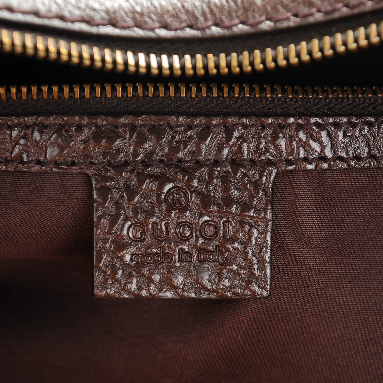Gucci Monogram Interlocking Medium Boston Dark Brown 6 of 7