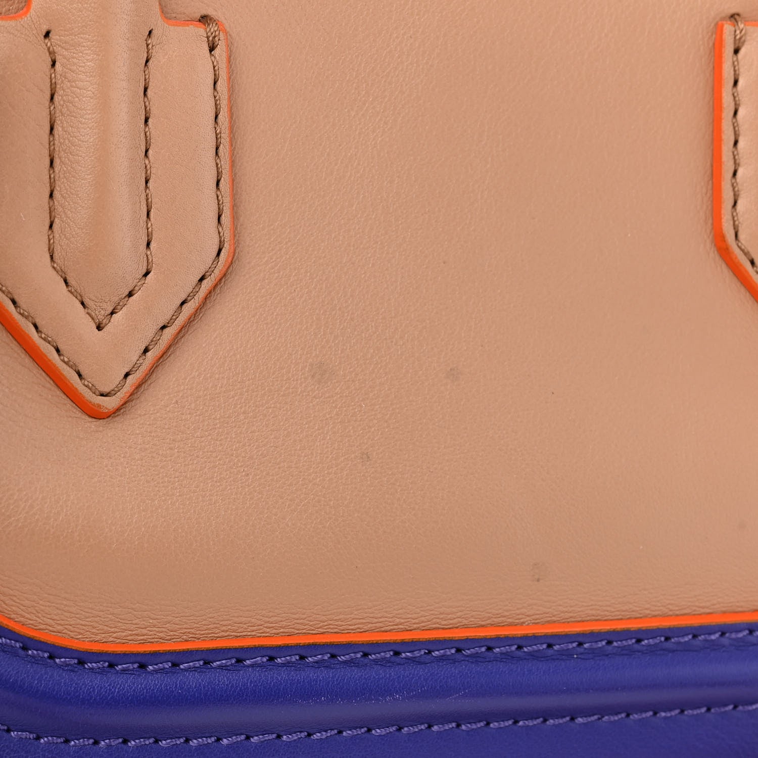 Versace Calfskin Medium Palazzo Empire Bag Beige Blue Orange 14 of 15