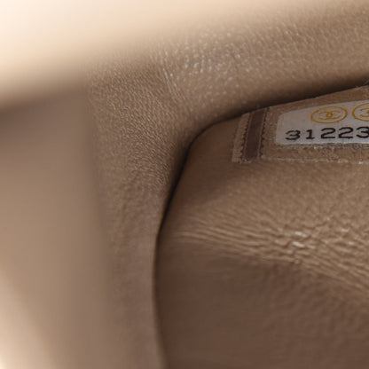 Chanel Iridescent Caviar Quilted Medium Double Flap Dark Beige 10 of 12