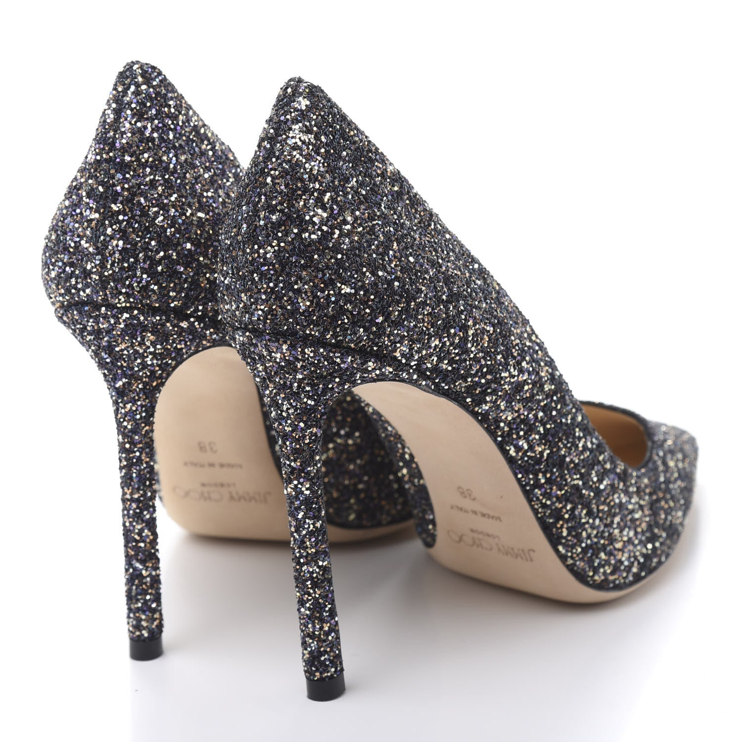 Jimmy Choo Coarse Glitter Romy 100 Pumps 38 Multicolor 4 of 8