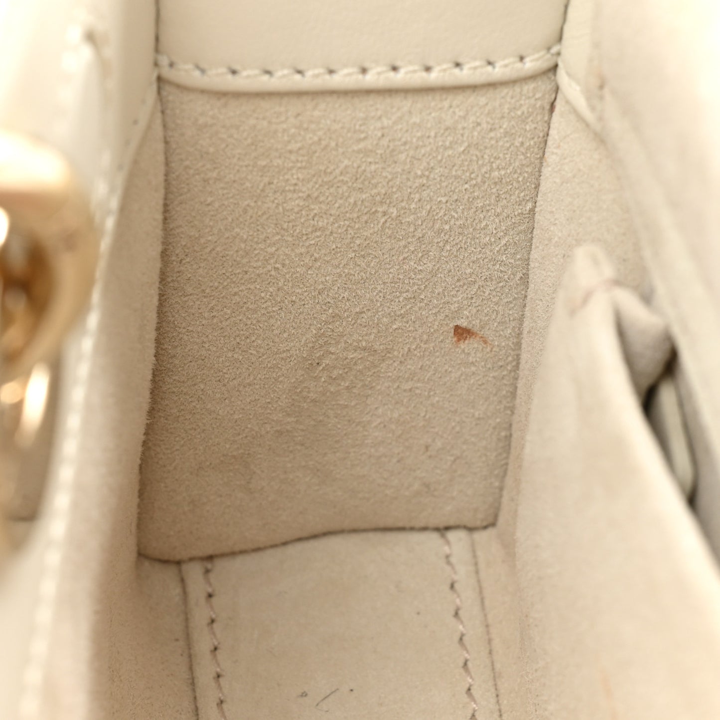 Lambskin Cannage Small Lady D-Joy Latte