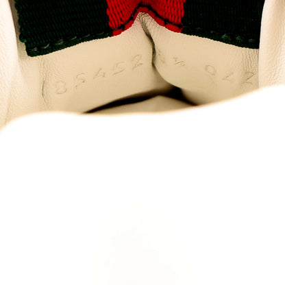 Gucci Calfskin Suede GG Monogram Re-Web Womens Sneakers 38.5 White Beige Ebony 10 of 10