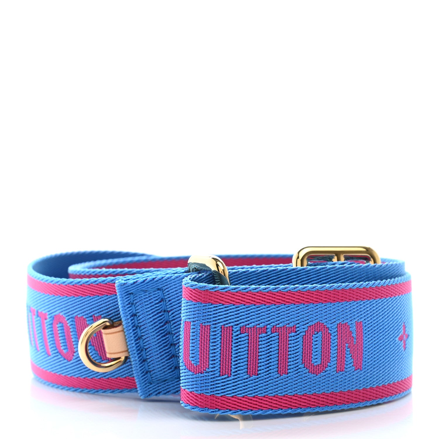 Louis Vuitton Nylon Bandouliere Shoulder Strap Blue Magenta 2 of 5