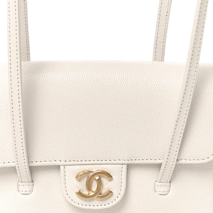 Chanel Shiny Caviar Mini Preppy Coco Shoulder Bag White 8 of 11