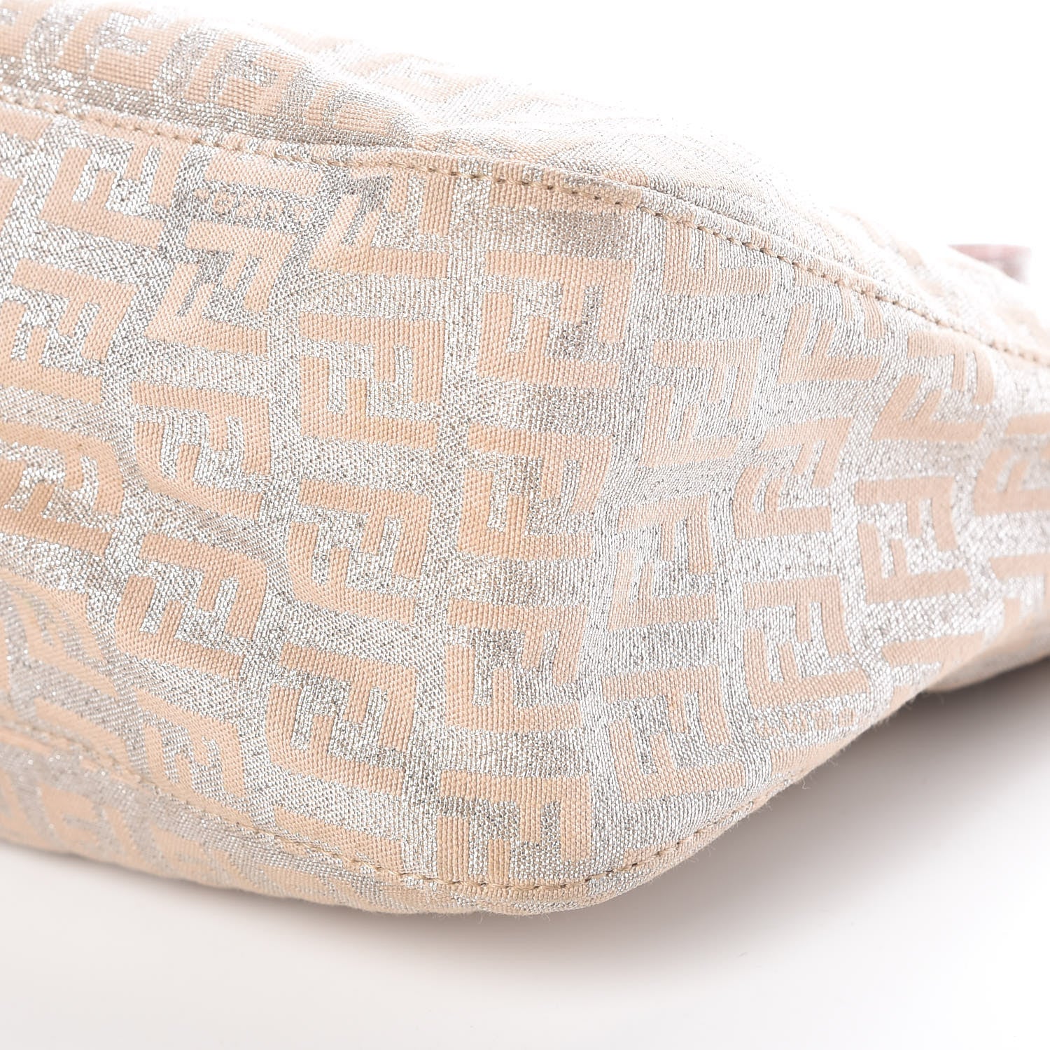 Fendi Metallic Jacquard Zucchino Baguette Pink 9 of 9