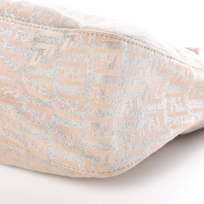 Fendi Metallic Jacquard Zucchino Baguette Pink 9 of 9