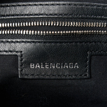 Balenciaga Washed Frayed Denim Crystal Small Le Cagole Shoulder Bag Blue 6 of 13