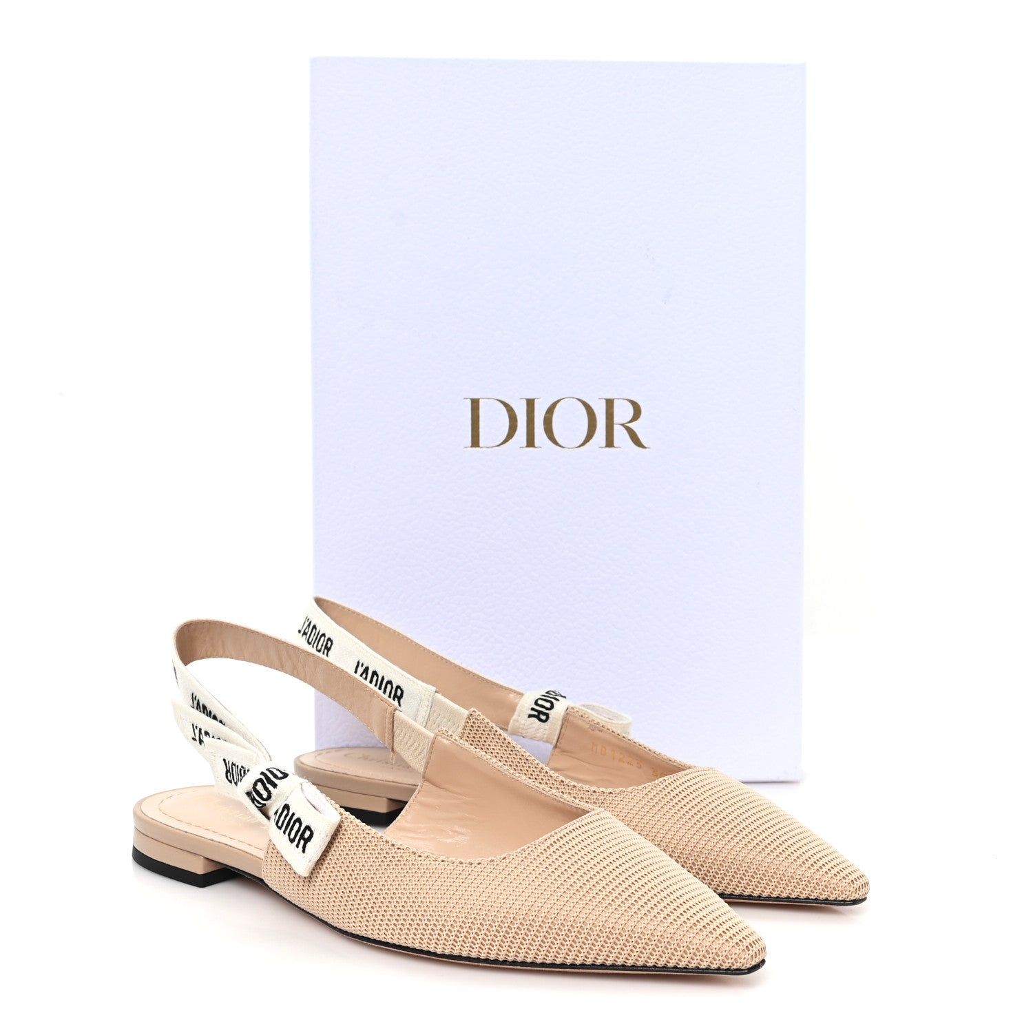 Christian Dior Technical Canvas Ribbon J'Adior Slingback Ballet Flats 36 Powder Nude 10 of 11