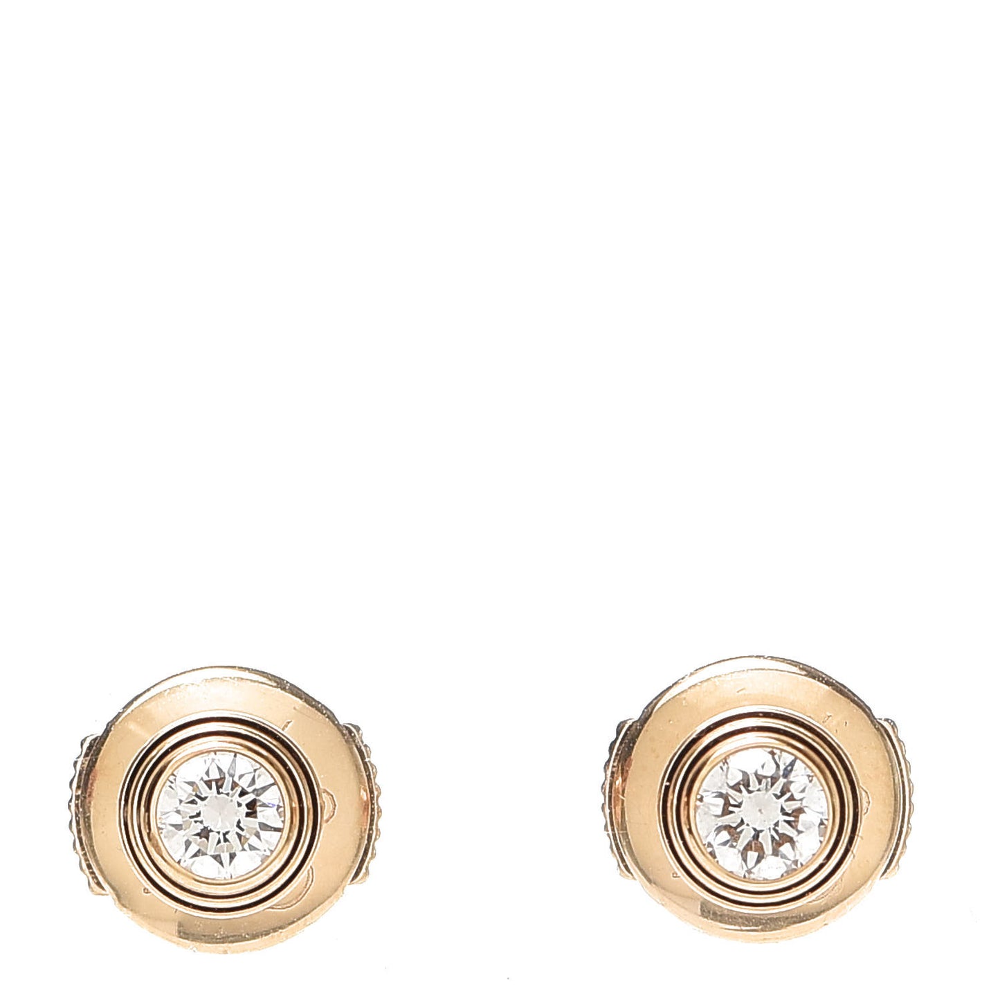 18K Pink Gold Diamond MM D'Amour Earrings