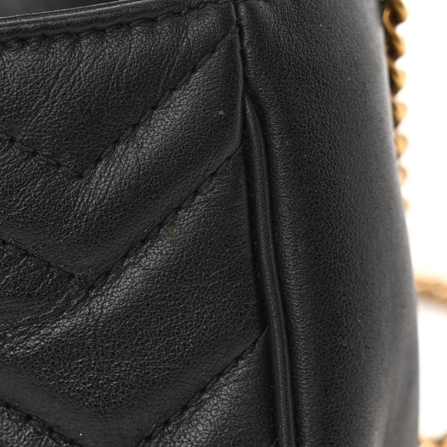 Gucci Calfskin Matelasse Super Mini GG Marmont Shoulder Bag Black 11 of 11