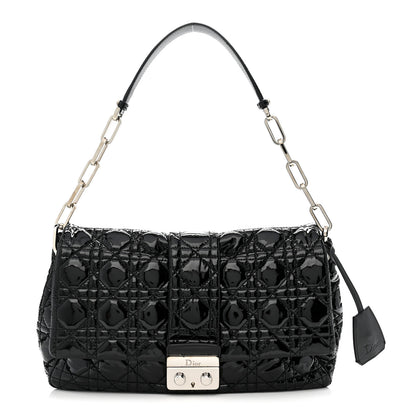 Christian Dior Patent Cannage New Lock Flap Black 1 of 12