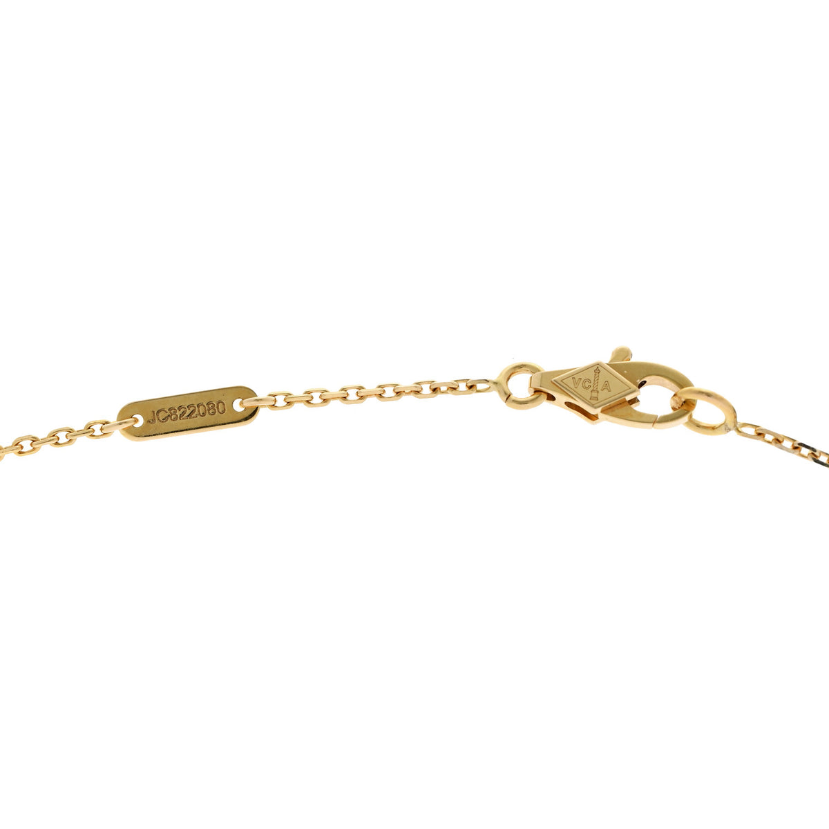 Van Cleef & Arpels 18K Yellow Gold Mother of Pearl Sweet Alhambra Pendant Necklace 5 of 6